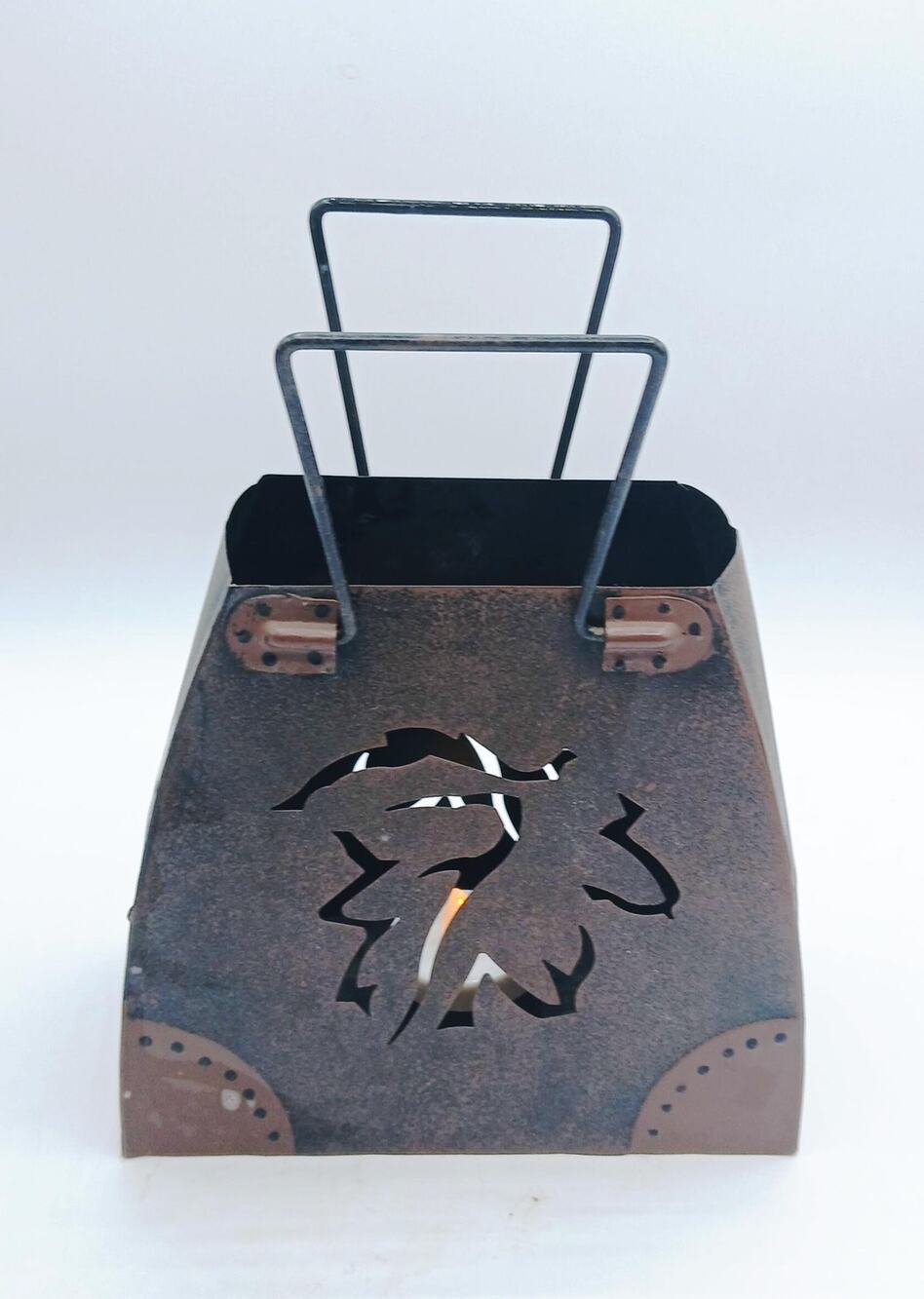 Rustic Metal Tea Light Lantern